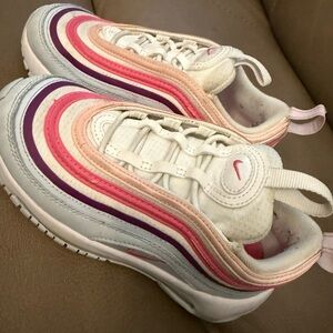 Nike Kids Sneakers - White, Pink, and Purple